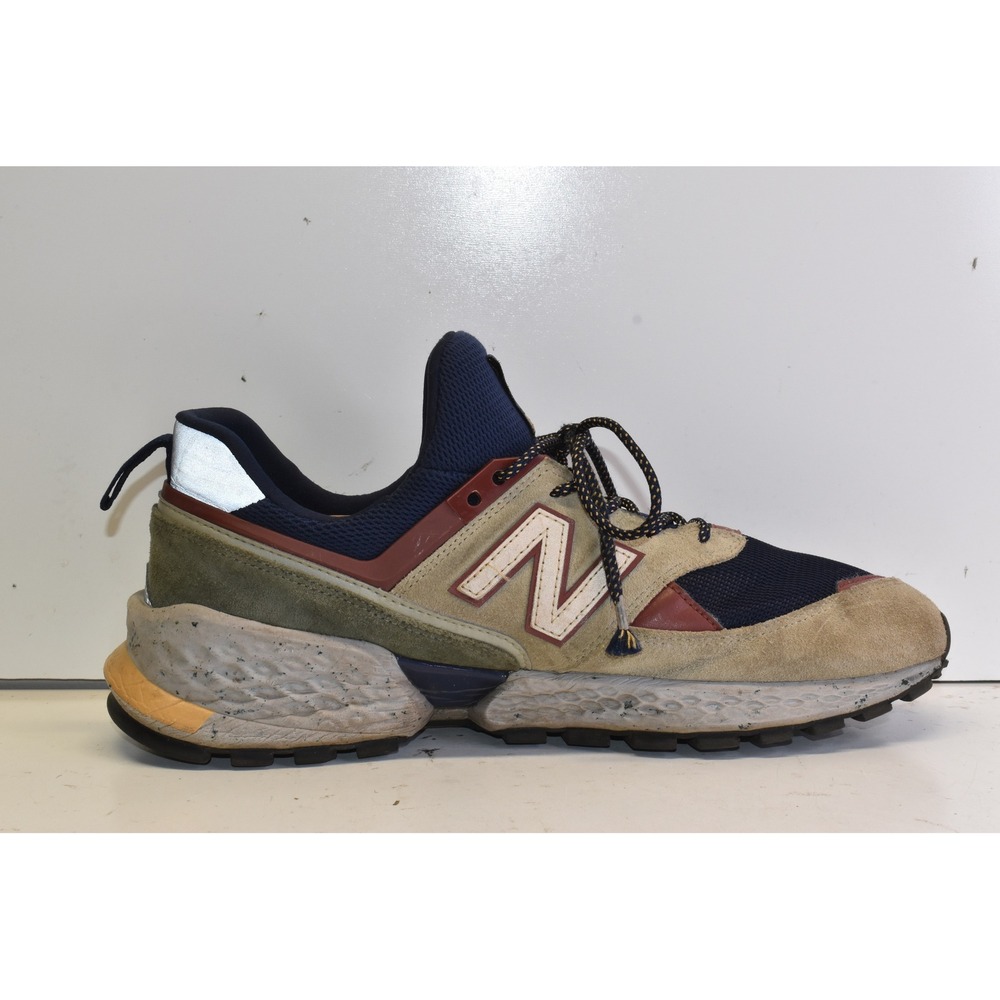New Balance 574 Sport V2 Sport Sneakers Tan Navy Mens 11 MS574LTA Suede Mesh - Picture 2 of 8